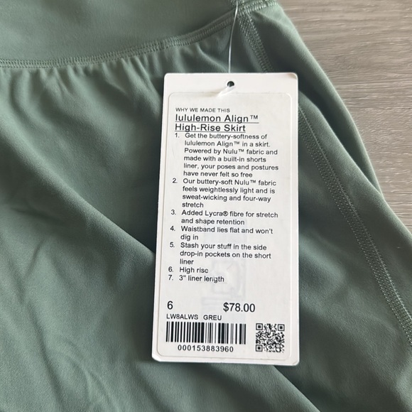 NWT Lululemon Align High Rise Skirt - Picture 2 of 5